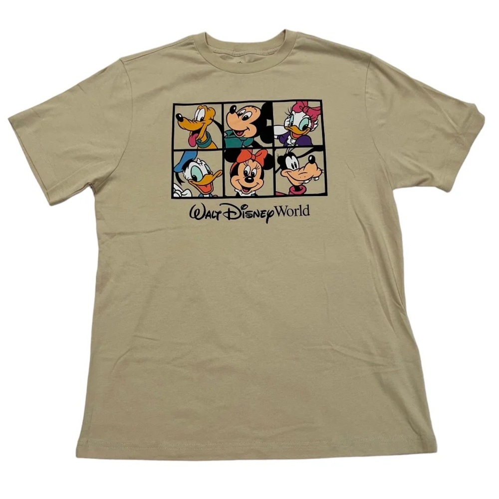 Disney Park Walt Disney World Mickey And Friends Beige Tan T-Shirt 3X, NWT